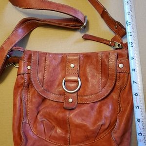 Pink Leather Fossil Crossbody Handbag